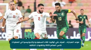 موعد المباراة.. تعرف على توقيت لقاء السعودية واندونيسيا في تصفيات كأس العالم 2025 والقنوات الناقلة